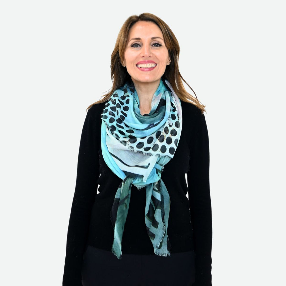 L'Oiseau Bleu Silk Modal Scarf